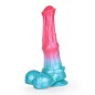 Alien Beast Cyan Rainbow 9.3" Dildo - B