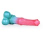 Alien Beast Cyan Rainbow 9.3" Dildo - B