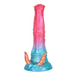 Alien Beast Cyan Rainbow 9.3" Dildo - A