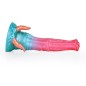 Alien Beast Cyan Rainbow 9.3" Dildo - A