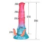 Alien Beast Cyan Rainbow 9.3" Dildo - A