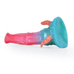 Alien Beast Cyan Rainbow 9.3" Dildo - A