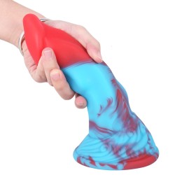 Blue And Red Realistic Dong - 22cm/8.6"