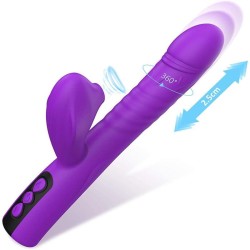 Thrusting &amp; Sucking Rabbit Vibrator