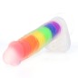 Double Layer Rainbow Dildo 7.4 inch