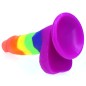 Rainbow Silicone Dildo 7.2 Inch