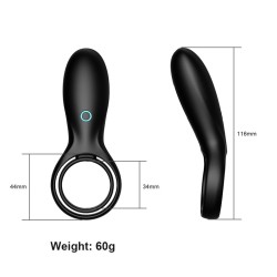 Vibrating Cock Ring with Double Ring