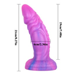 Colorful Flash 21 CM/8.2" Silicone Dildo