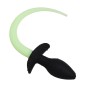 Dog Tail Silicone Butt Plug - Luminous