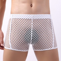 Men Breathable Sexy Fishnet Boxers Briefs