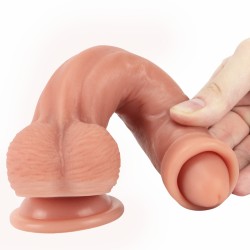 Lifelike 8.7"/22 cm Realistic Dildo - Foreskin