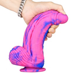 Fat Double Color Silicone Dildo