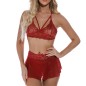 Charming Ladies Bra&amp;panty Set With Gauzy Skirt