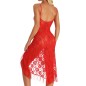 Hot Selling Rose Lace Slashed Long Dress Nightdress