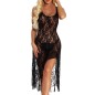 Hot Selling Rose Lace Slashed Long Dress Nightdress