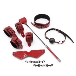 Bright Leather Bondage Kit - 6 pcs