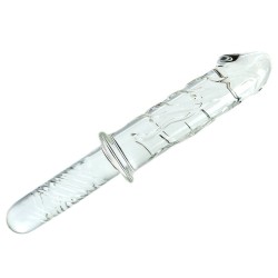 Large Glass Dildo With Handle