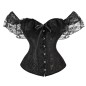 Elegant Black Lace Strap Bustiers Body Shaper