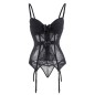 Light Strappy Lace Spliced With Mesh Body Shaper Corset