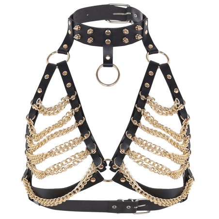 Women's Punk Harness Bra Goth Belt