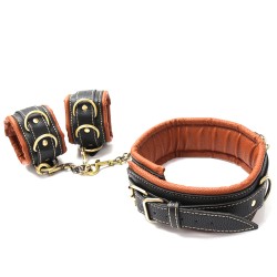 Bronze Chain Collar With Cuffs