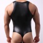 Powerful Men Patent Leather Cupless One-pieces