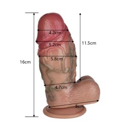 Suction Cup Thick Dildo - 6.3 inch