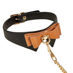 Exquisite Leather Neck Collar With Bow