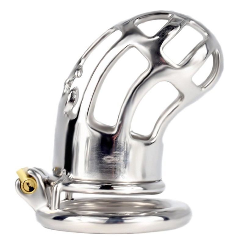 Hollow Out Chastity Cage With Round Ring