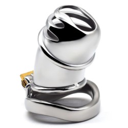 Detained Metal Chastity Cage - L Size