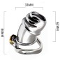 Detained Metal Chastity Cage - L Size