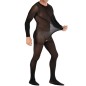 Mesh Long-sleeved Crotchless Jampsuit