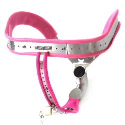 T4 Y Style Bent Cage Chastity Belt