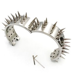 Heavy Neck Collar With 45 Spikes