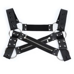 Cross-Body Zipper Chest Harness