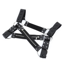 Cross-Body Zipper Chest Harness