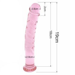 Pink Glass 7.5" Dildo