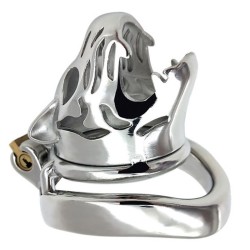 Tiger Head Bend Ring Steel Cock Cage