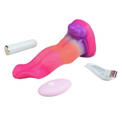 Luminous Silicone Dildo -Vibration Tongue