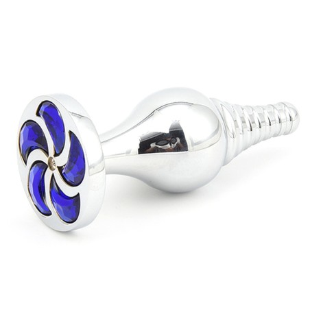 Cusp Head Butt Plug With Spiral Diamond