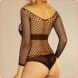 New Arrival Long Sleeved Fishnet Body Suit For Women