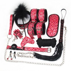 Diamond Pattern Plush Bondage Kit