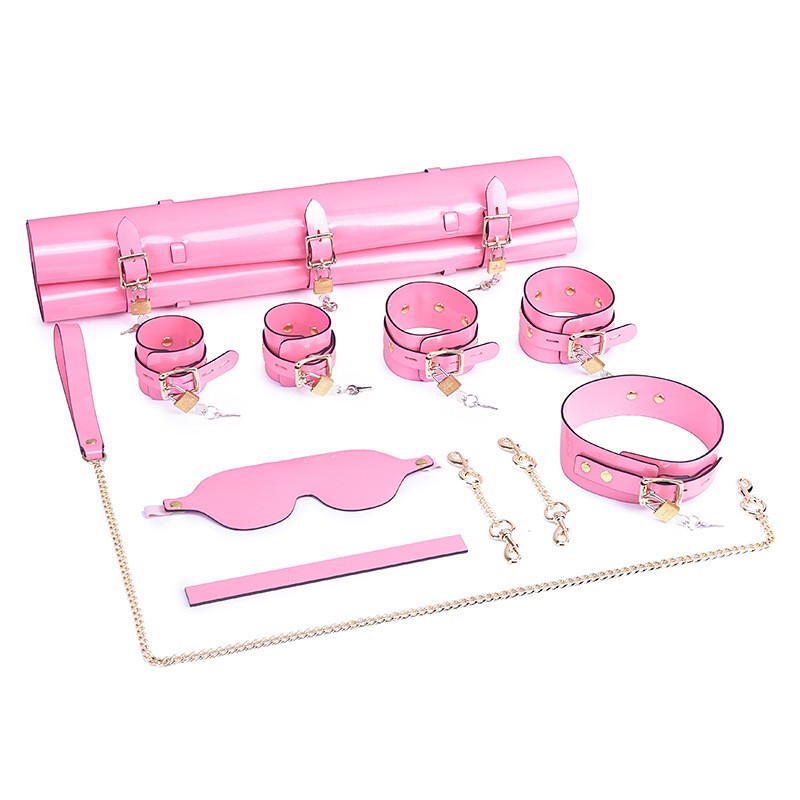 Patent Leather Bondage Kit 11pcs set