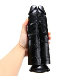 Double Penetrator Suction Cup Dildo 11 Inch