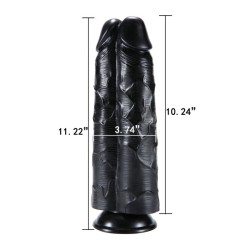 Double Penetrator Suction Cup Dildo 11 Inch