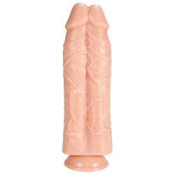 Double Penetrator Suction Cup Dildo 12 Inch