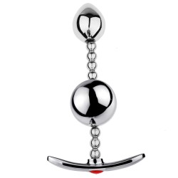 Bendable Double Ball Steel Butt Plug