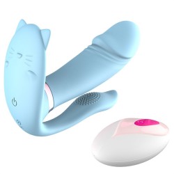 Cat Heating Strap-on Vibrator