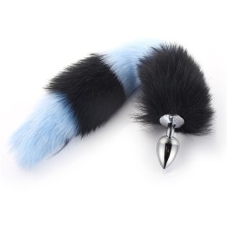 Colorful Fox Tail Steel Butt Plug