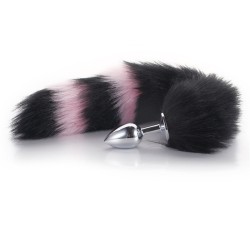 Colorful Fox Tail Metal Anal Plug